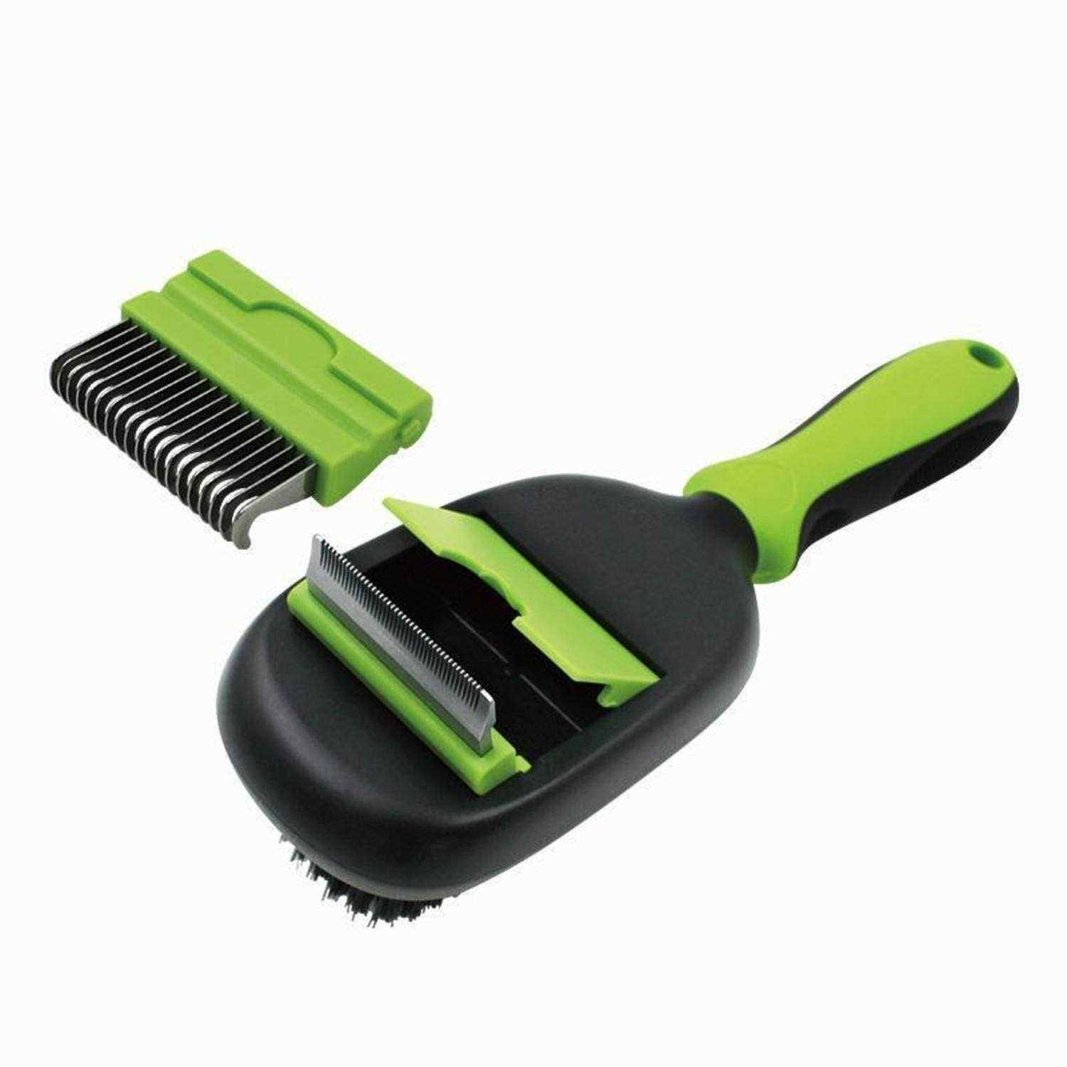 Alternative view of Pet Life Conversion 5-in-1 Interchangeable Dematting and Deshedding Bristle Pin and Massage Grooming Pet Comb