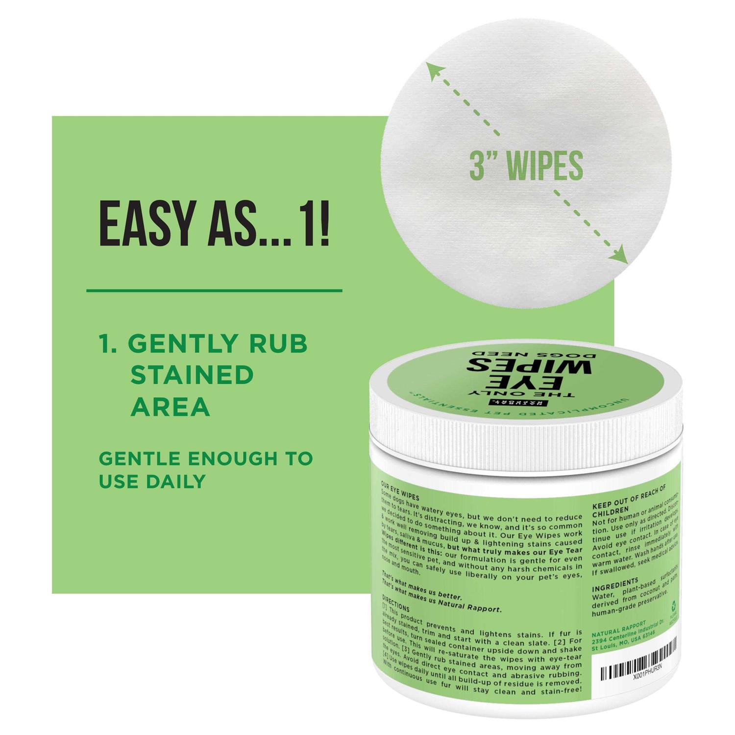 Alternative view of Natural Rapport The Only Dog Eye Wipes
