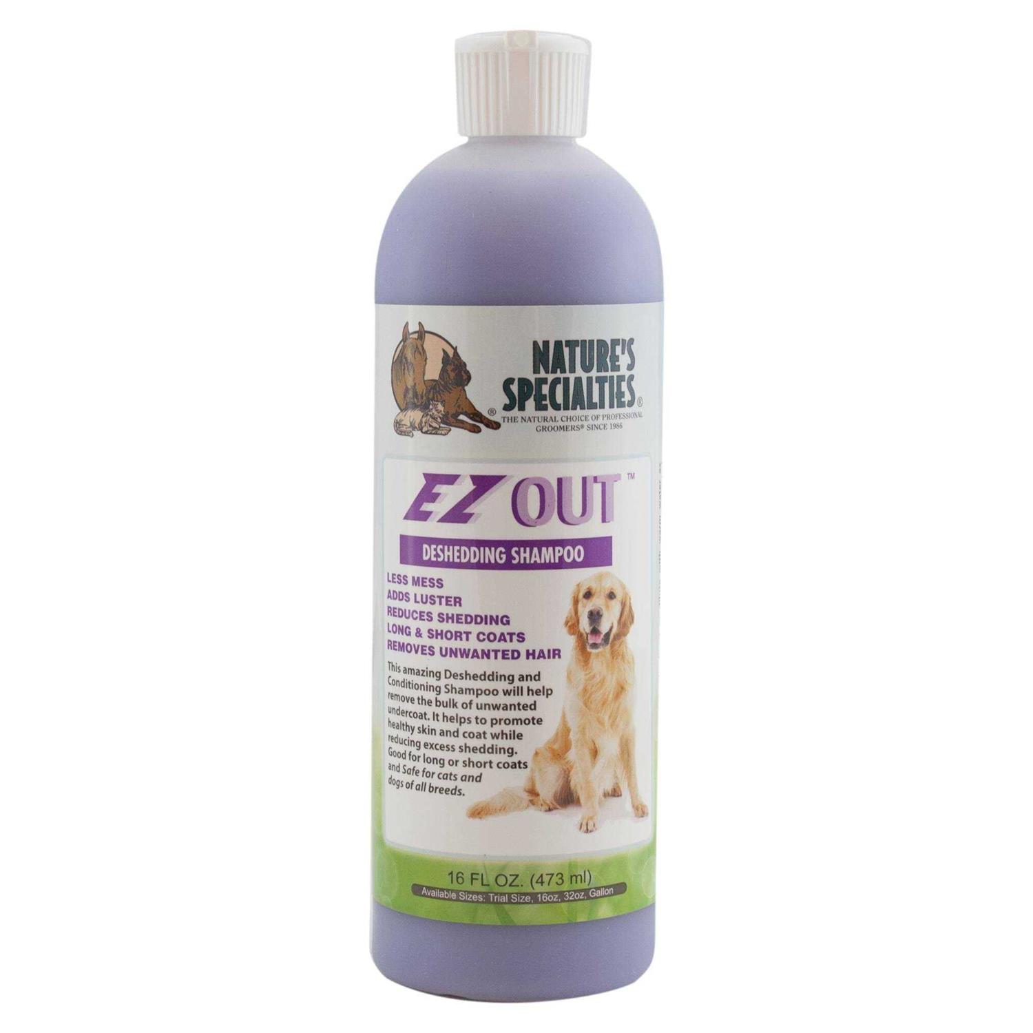 Nature's Specialties EZ Out Deshedding Shampoo for Dogs Cats