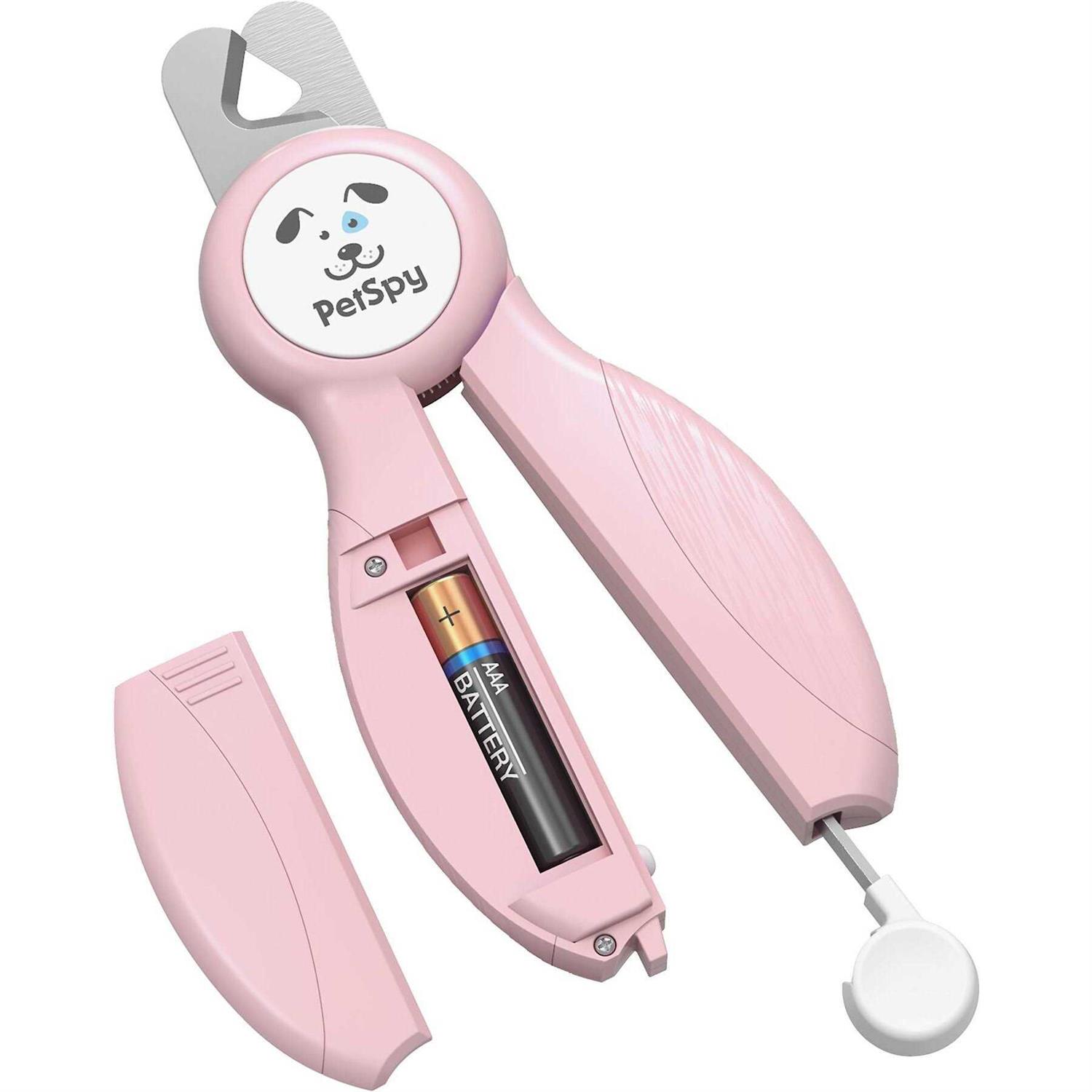 PetSpy Newest Dog Nail Clippers with LED Guide Light Professional Claw Care Pet Nail Clipper & Trimmer with Nail File