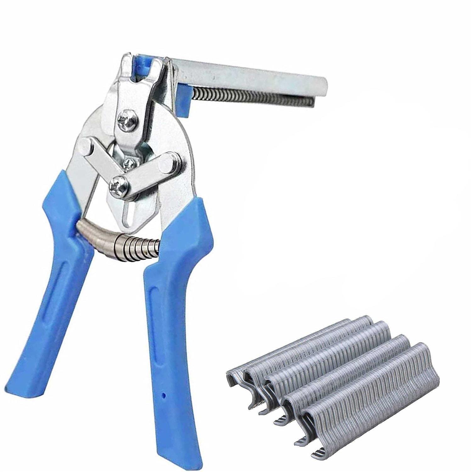 WOMOUR Type M Nail Ring Pliers Hog Ring Chicken Duck Goose Dog Cat Rabbit Kit Clamp with Nail Groove for Animal Cages/Wire Fencing