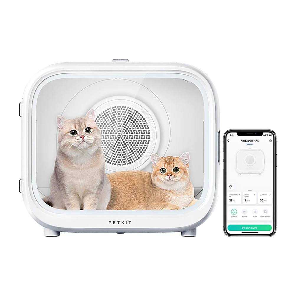 Petkit AIRSALON MAX PRO Automatic Pet Hair Drying Box for Cats and Dogs with Smart Temp Control via App and Touch Panel