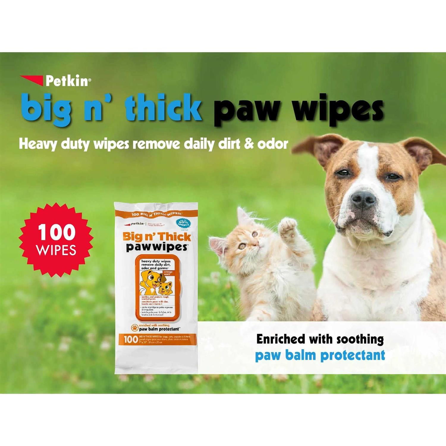 Alternative view of Petkin Big N' Thick Paw Wipes 100