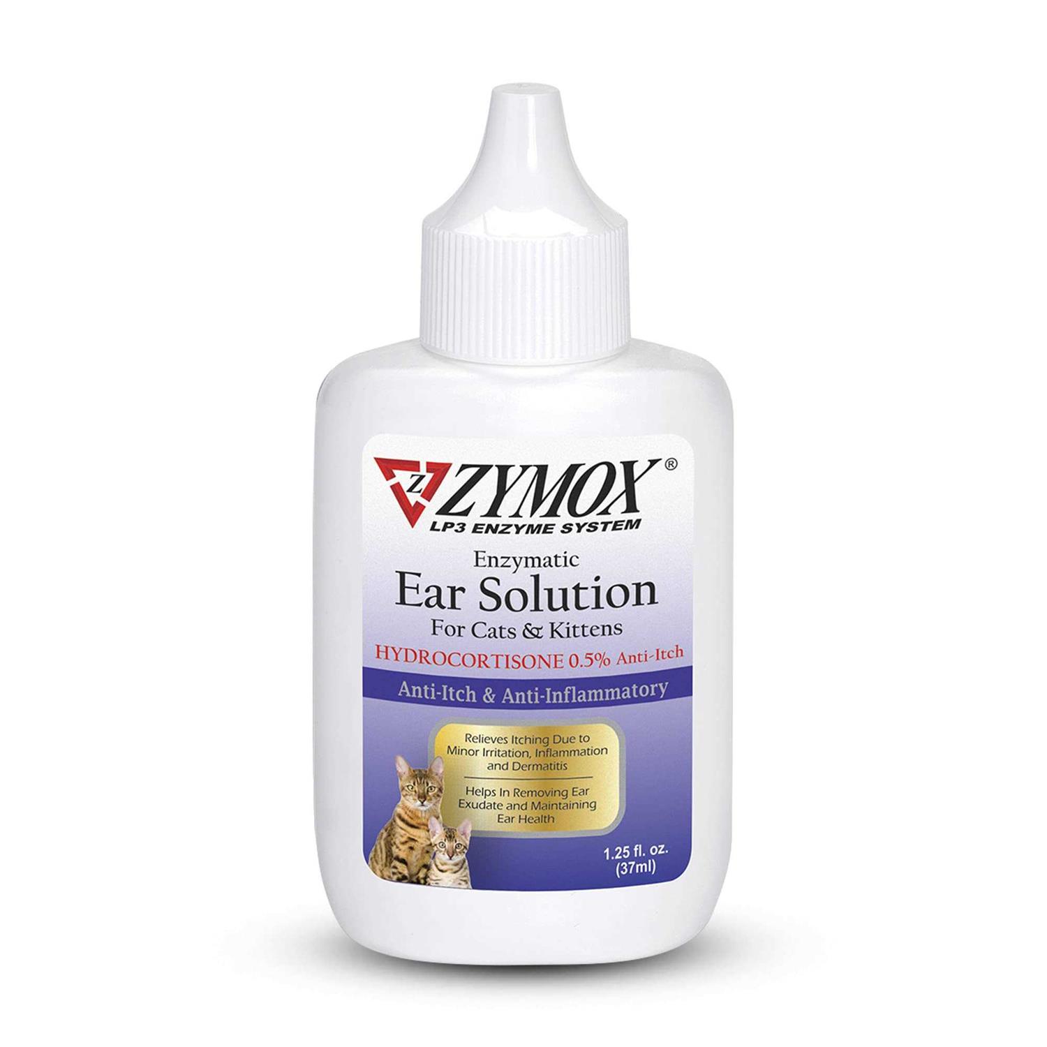 Zymox Enzymatic Ear Solution 0.5% Hydrocortisone for Cats & Kittens