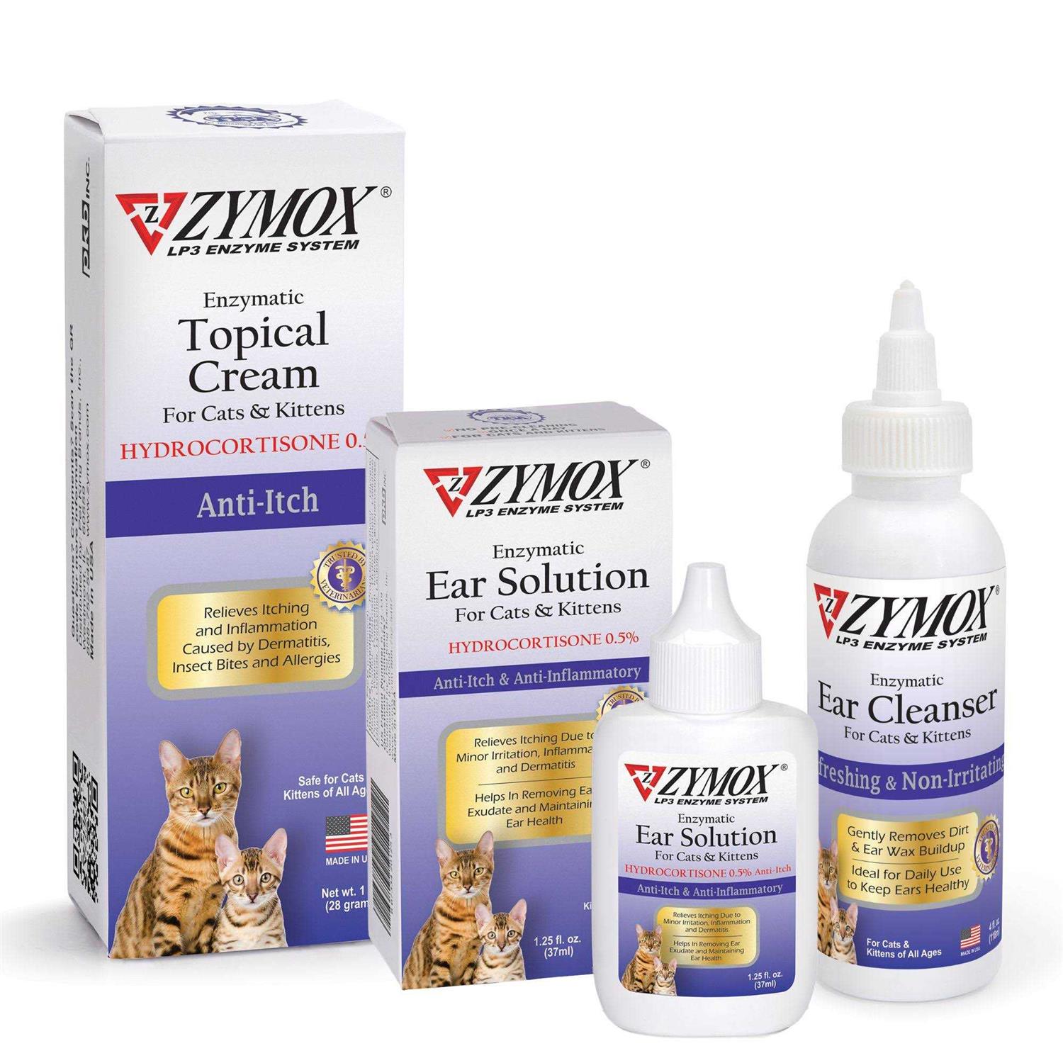 Alternative view of Zymox Enzymatic Ear Solution 0.5% Hydrocortisone for Cats & Kittens