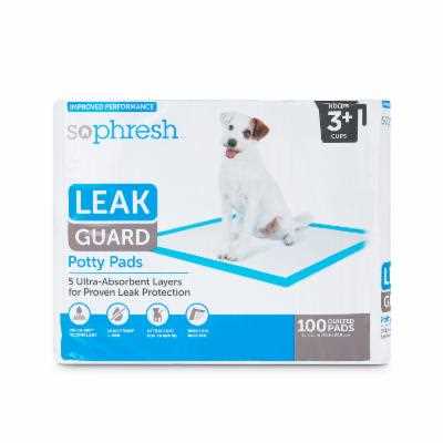 So Phresh Large Leak Guard Quilted Potty Pads, Count of 100