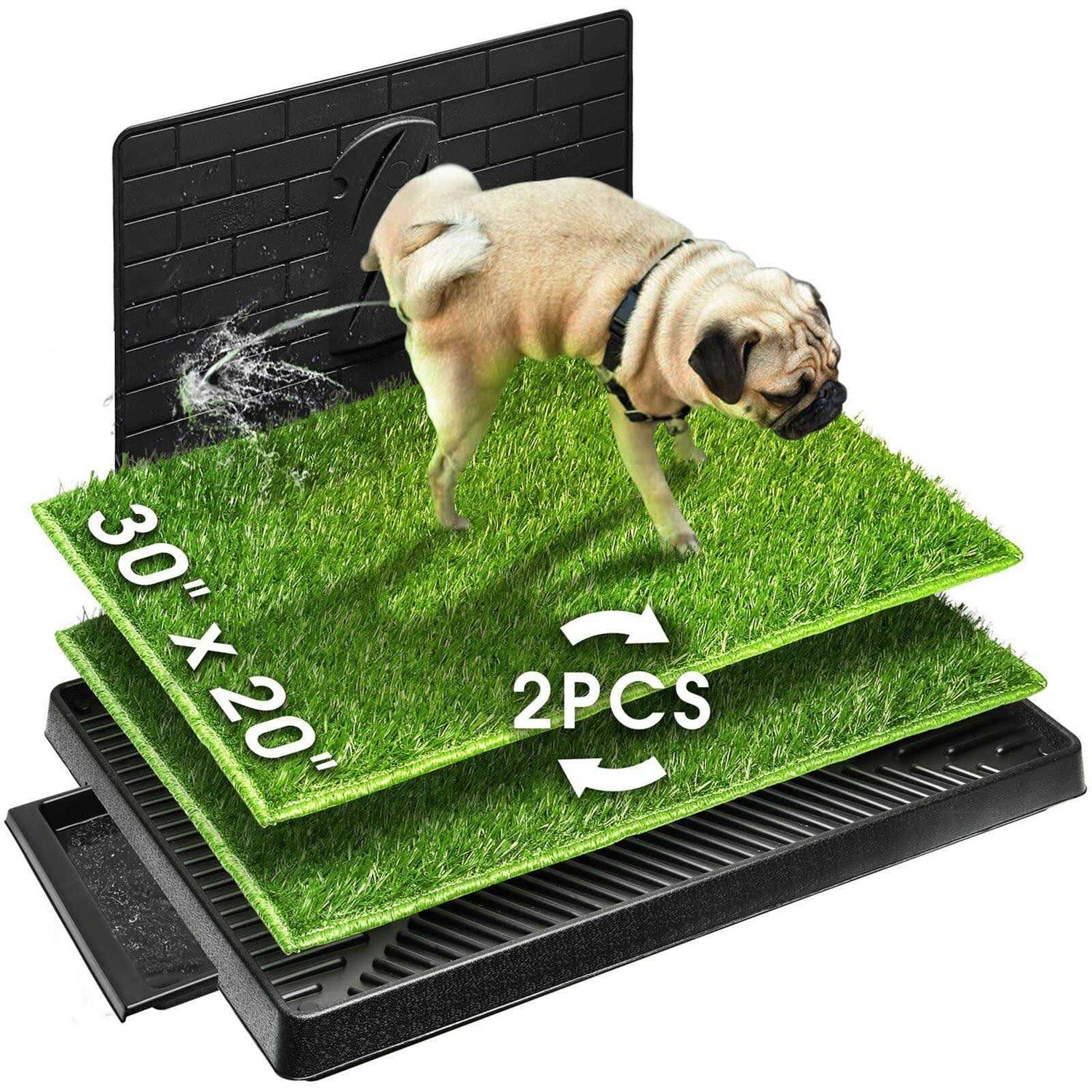 Hompet Dog Potty with Tray Large 30''x20'', Artificial Grass Patch for Indoor and Outdoor Use