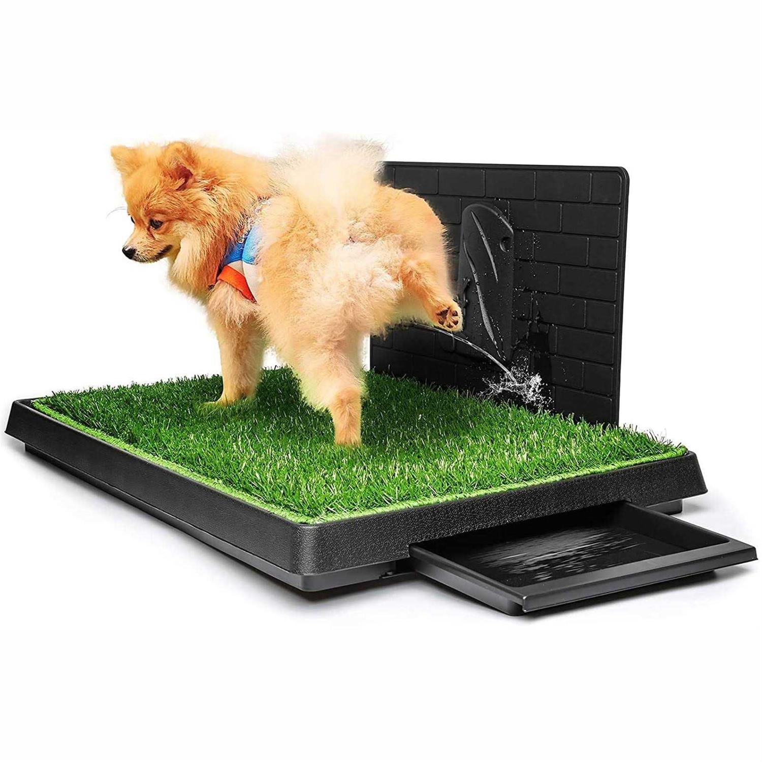Hompet Dog Potty with Tray Large 30''x20'', Artificial Grass Patch for Indoor and Outdoor Use
