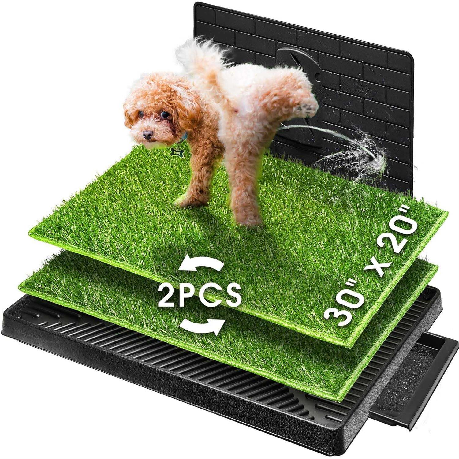 Hompet Dog Potty with Tray Large 30''x20'', Artificial Grass Patch for Indoor and Outdoor Use