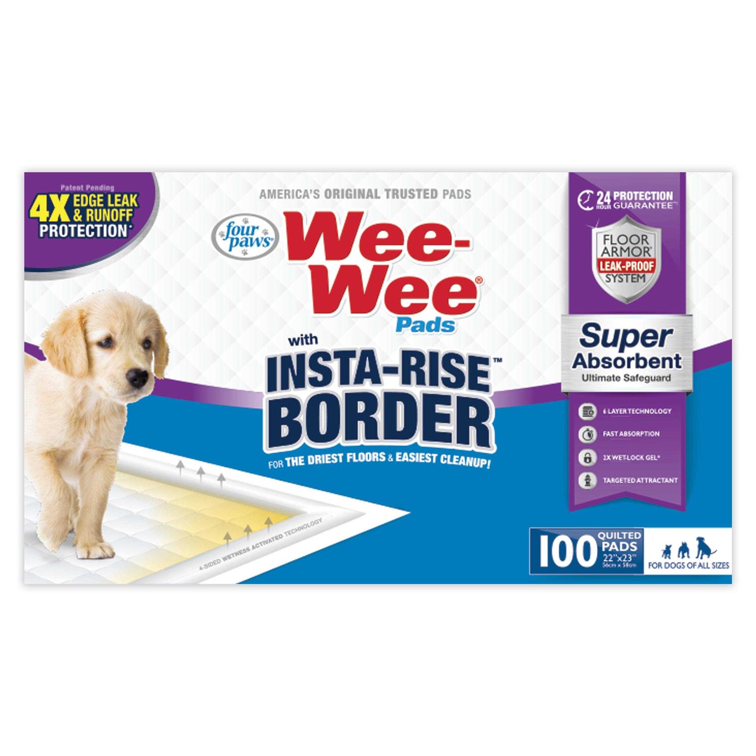 Four Paws Insta-Rise Border Wee-Wee Pads