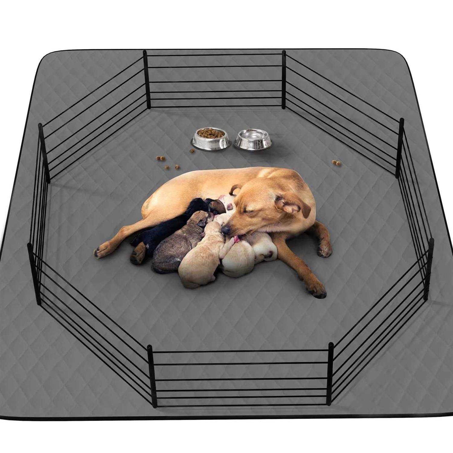 CoolShields Washable Puppy Dog Pee Pad Extra Large Waterproof Whelping Training Pet Mat for Playpen