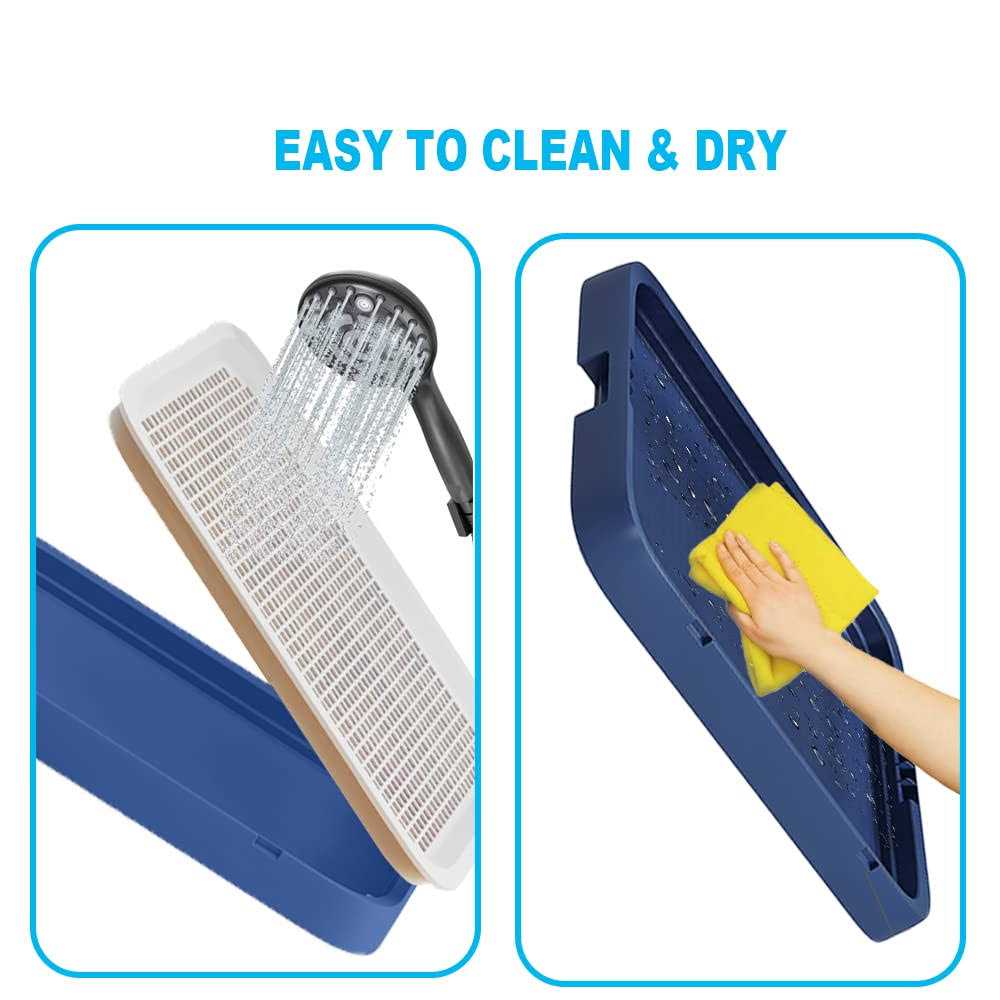Alternative view of fshns pee pad tray for medium and small dogs little puppy indoor potty training pad holder with pee wall for male dogs