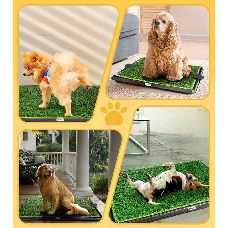 Alternative view of Super Absorbent Dog Grass Pad with Tray 4-Layer Guard to Stop Leakage/Stink/Mess for Puppy Health