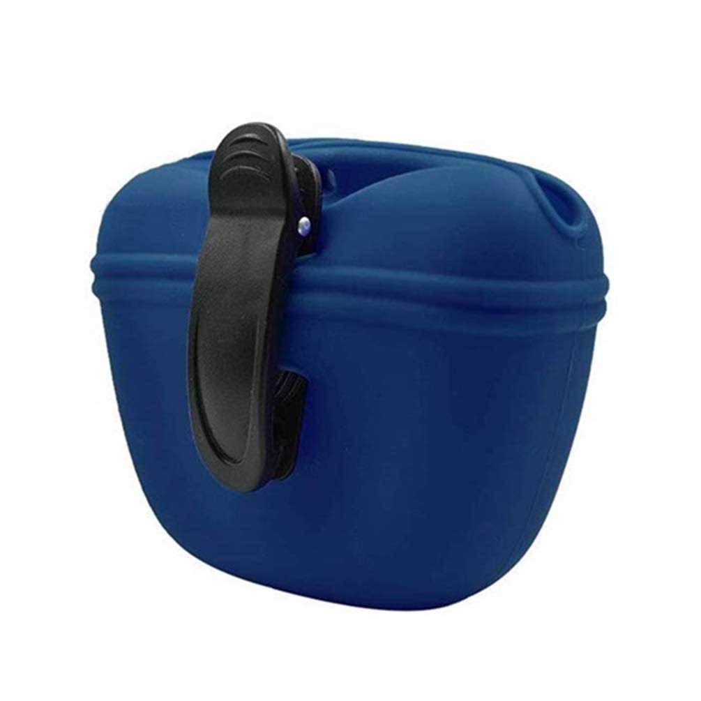 Royalcare Silicone Dog Treat Pouch-Small Training Bag-Portable Dog Treat Bag for Leash with Magnetic Closure and Waist Clip
