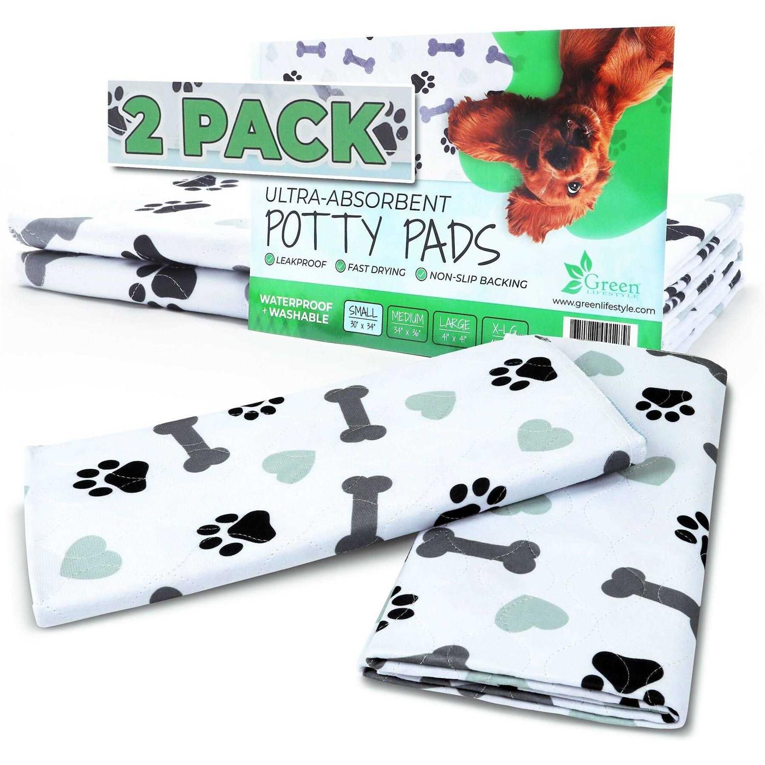 Green Lifestyle Washable Pee Pads for Dogs Highly Absorbent