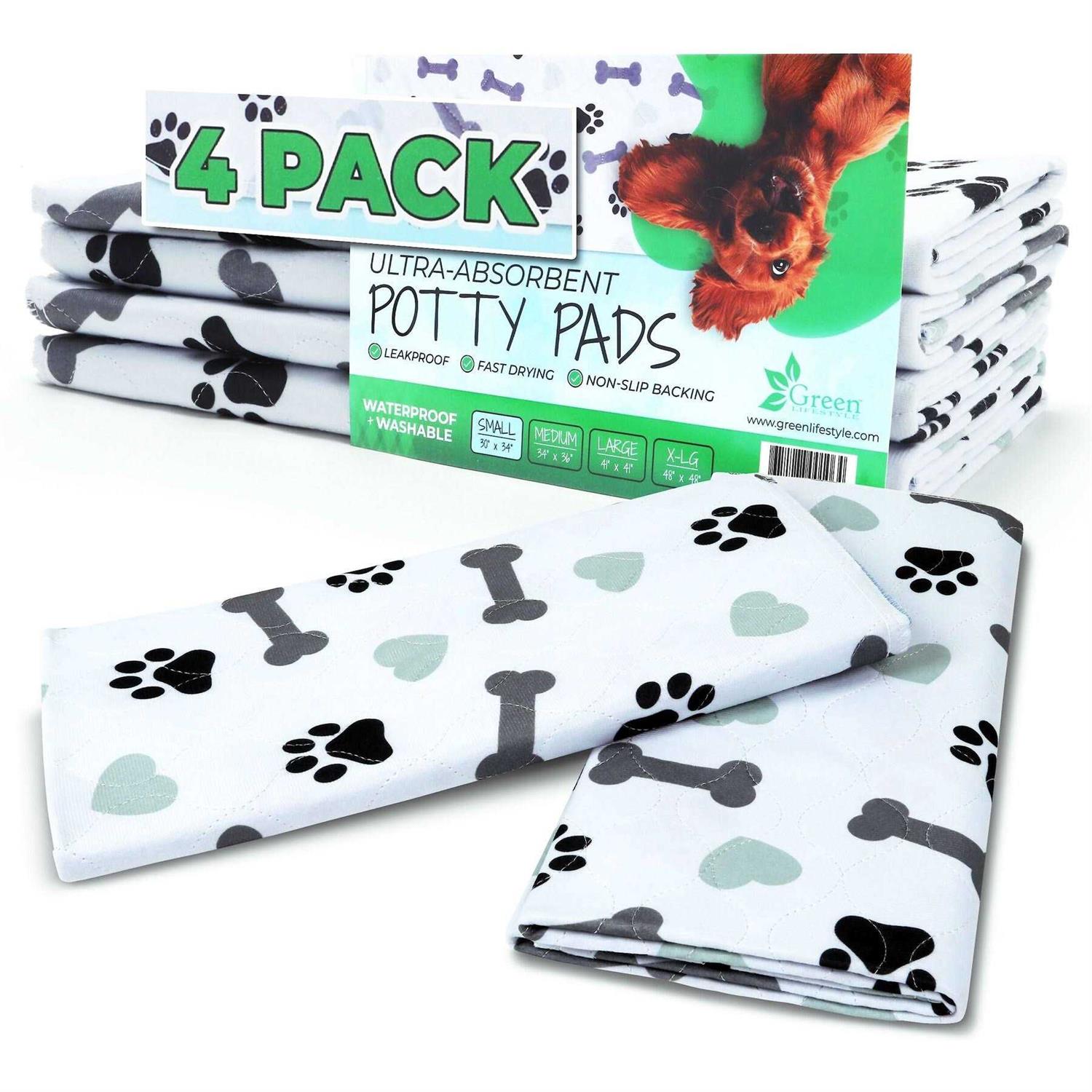Green Lifestyle Washable Pee Pads for Dogs Highly Absorbent