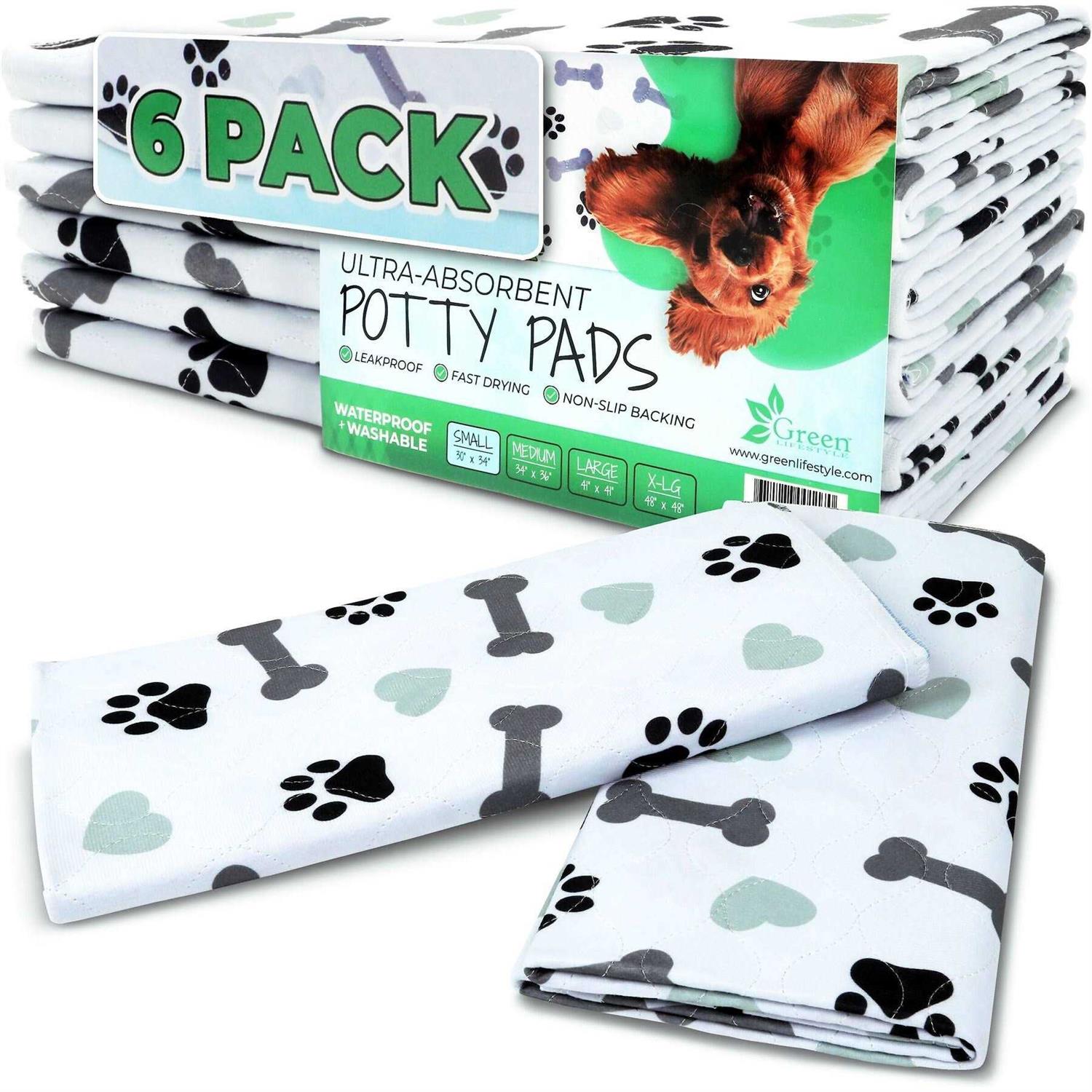 Green Lifestyle Washable Pee Pads for Dogs Highly Absorbent