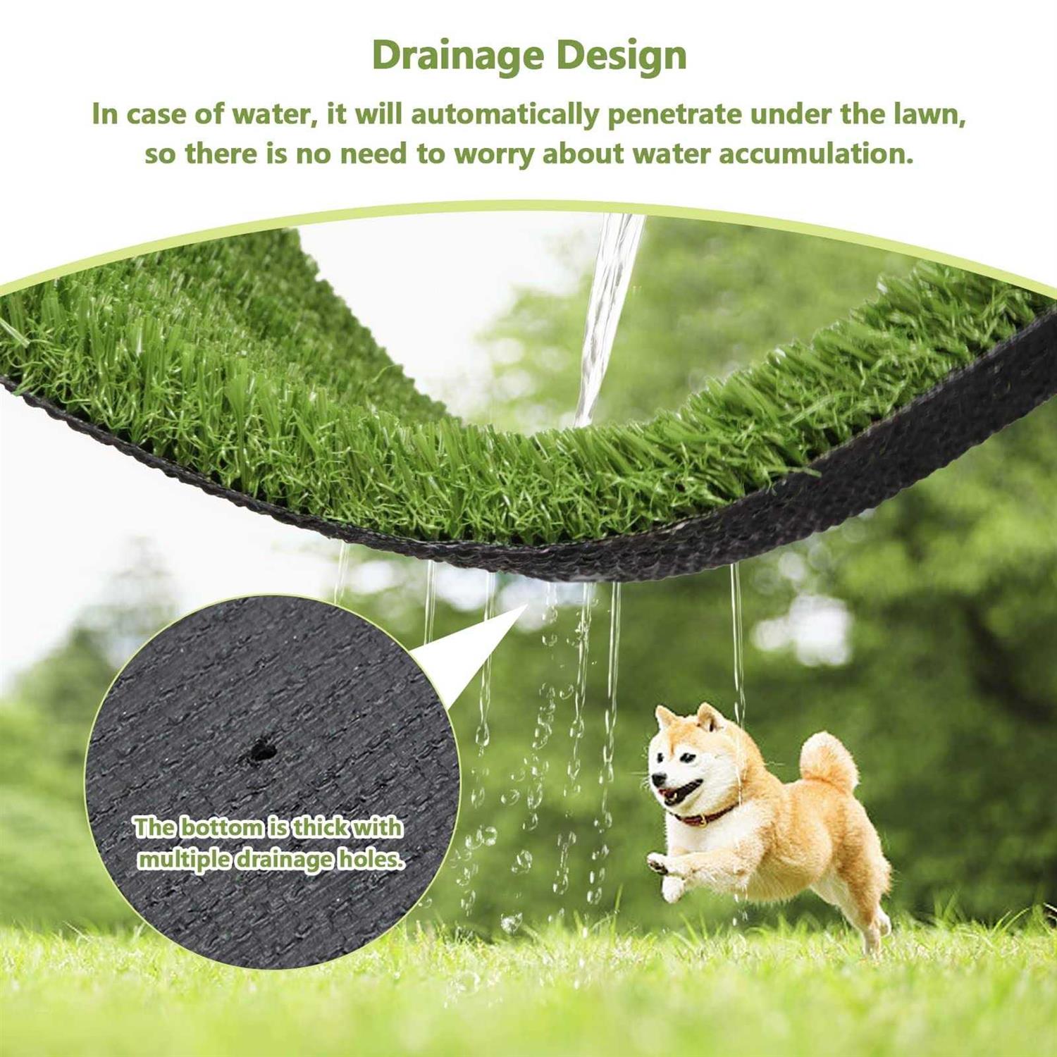 Alternative view of Loytryal 39.4 x 31.5 Inches Fake Grass Pee for Dogs Artificial Grass Rug Turf for Puppy Potty Training Washable Grass Mat Pee Grass for Dog Potty