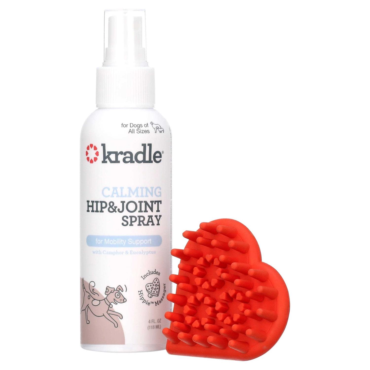 Kradle Calming Hip & Joint Spray with Hippie Applicator Dog Mobility Support
