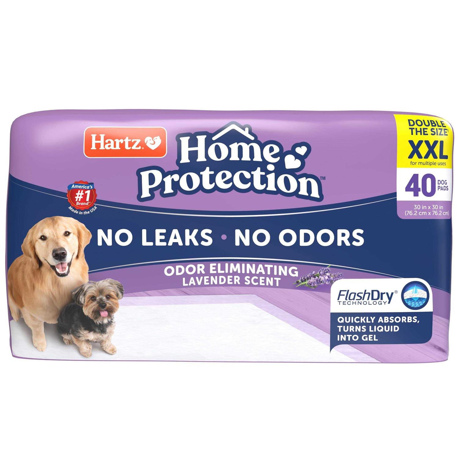Hartz Home Protection Lavender Scent Odor Eliminating Dog Pads