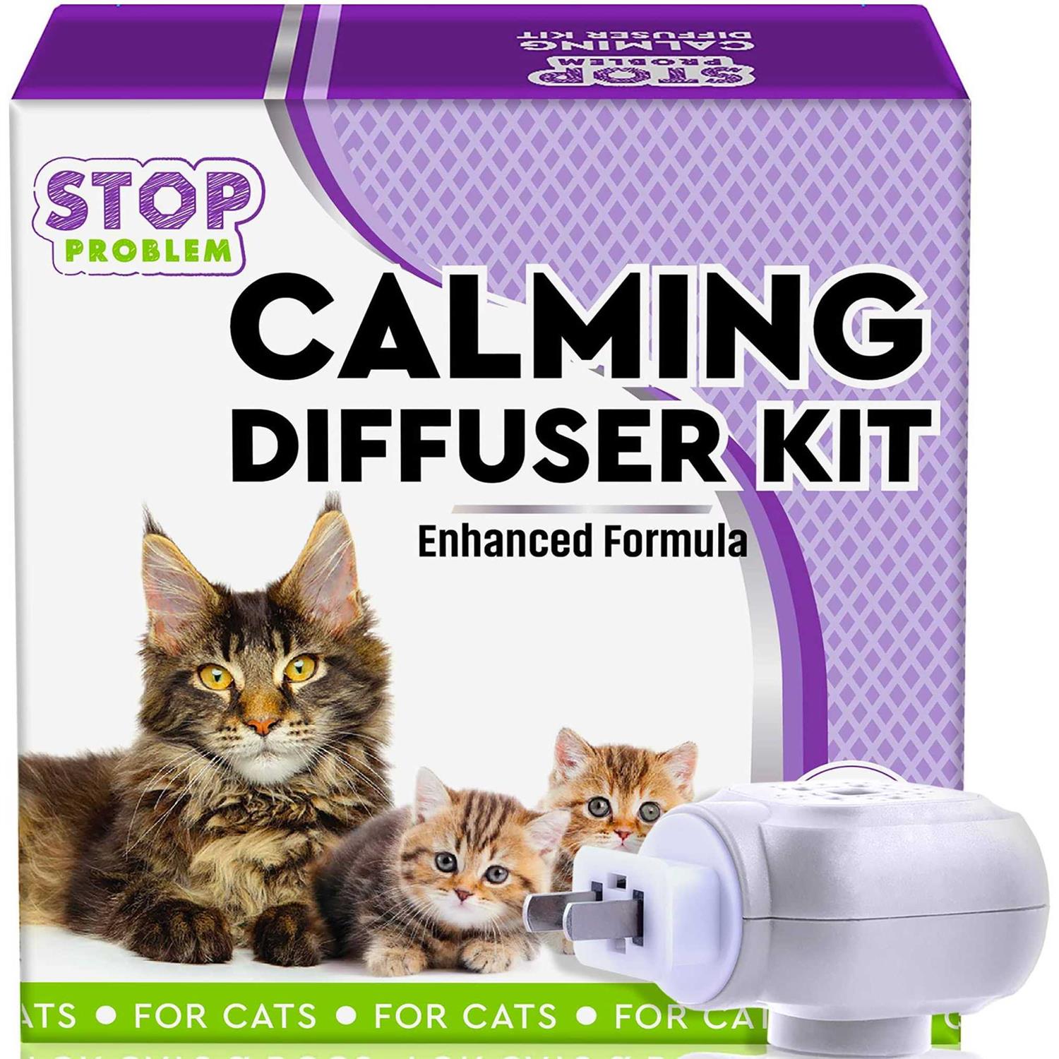 Beloved Pets Cat Calming Diffuser & Pet Anti Anxiety Products Feline Calm Pheromones Plug in & Cats Stress Relief Comfort Help with Aggression