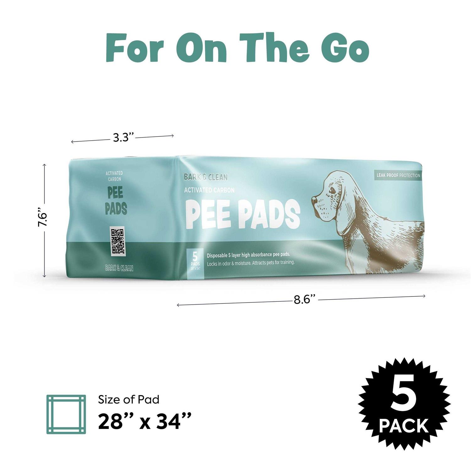 Alternative view of Bark & Clean Traveler's Dog and Puppy Pee Pads Leak-Proof Design