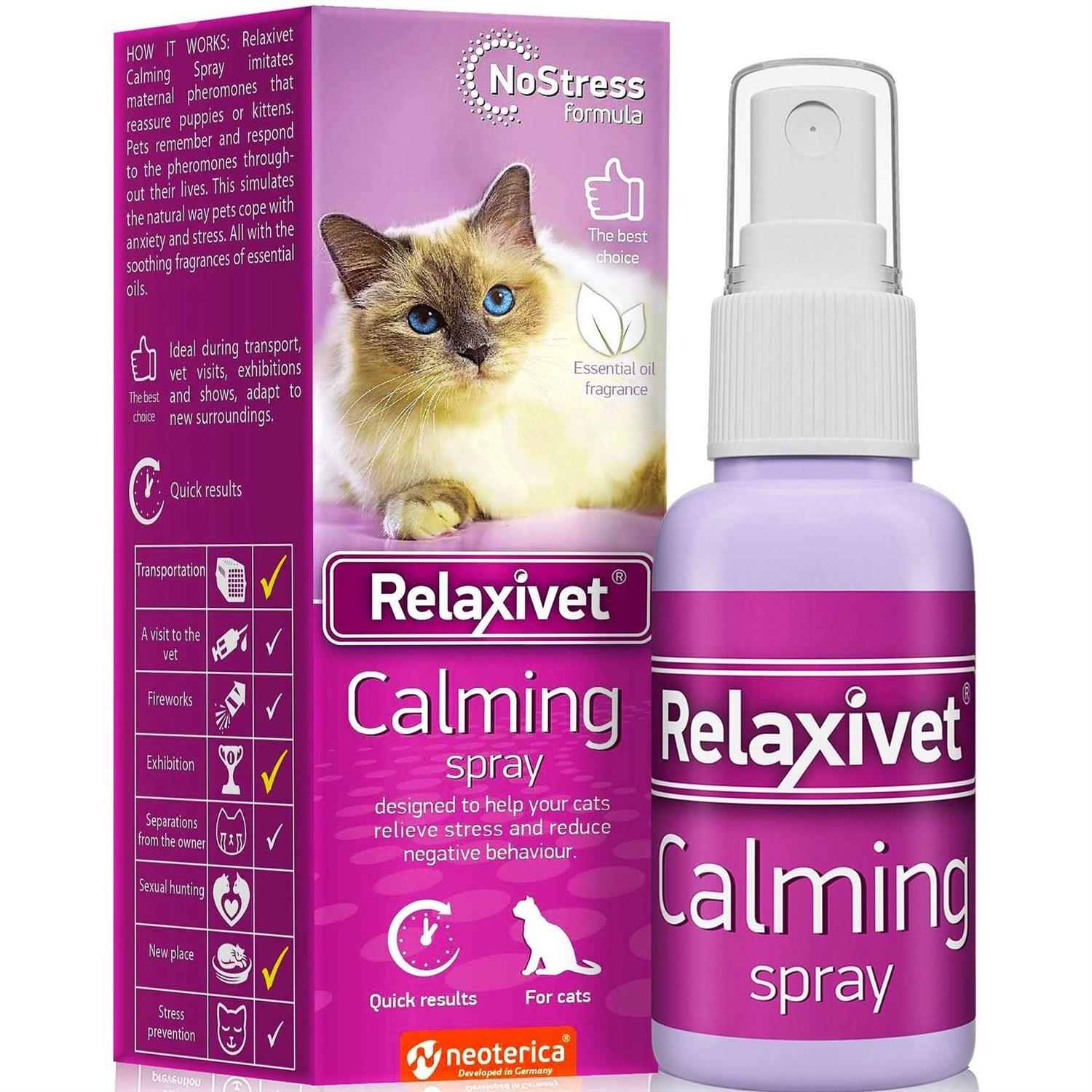 Relaxivet Pheromone Calming Spray for Cats and Dogs