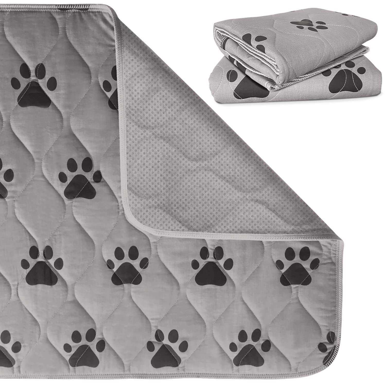 Gorilla Grip Reusable Puppy Pads 40x26 Slip Resistant Pet Crate Mat