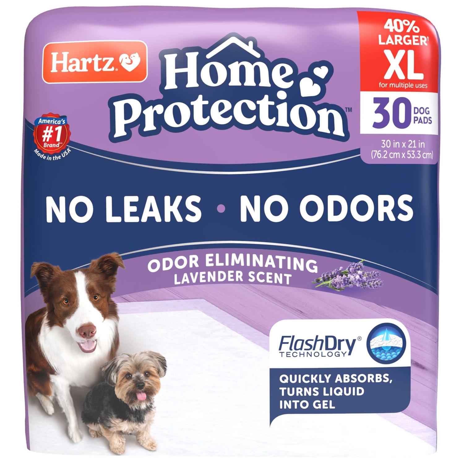 Hartz Home Protection Lavender Scent Odor Eliminating Dog Pads
