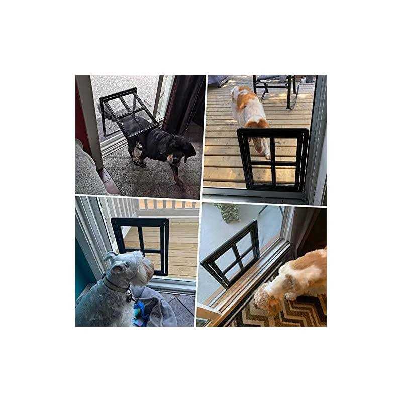 Alternative view of Namsan Pet Door for Screen Door Sliding Dog Screen Door Inner Size 12 x 16 inches Lockable Doggy Door Magnetic Automatic Closing