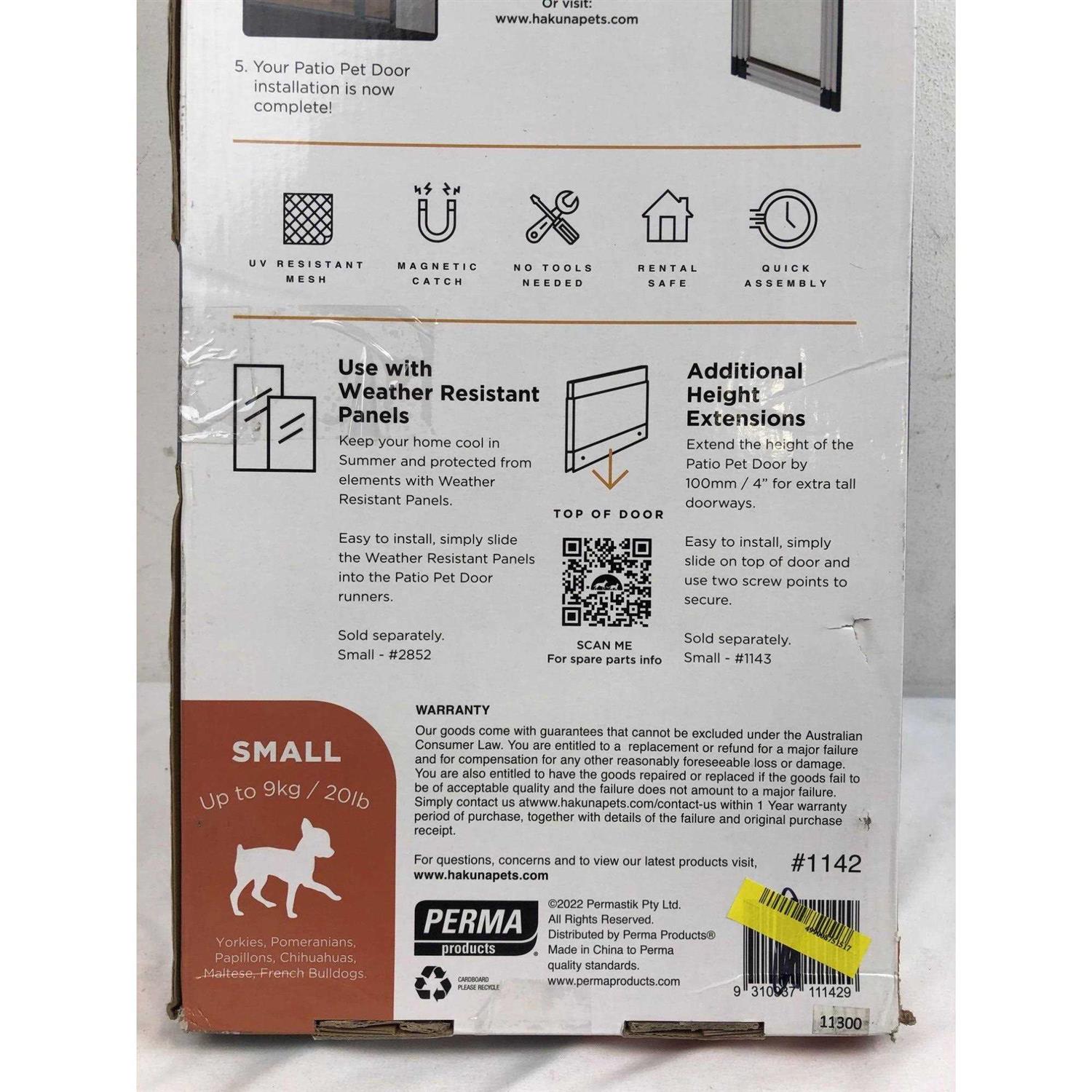 Alternative view of Hakuna Pets Small Silver Patio Pet Door