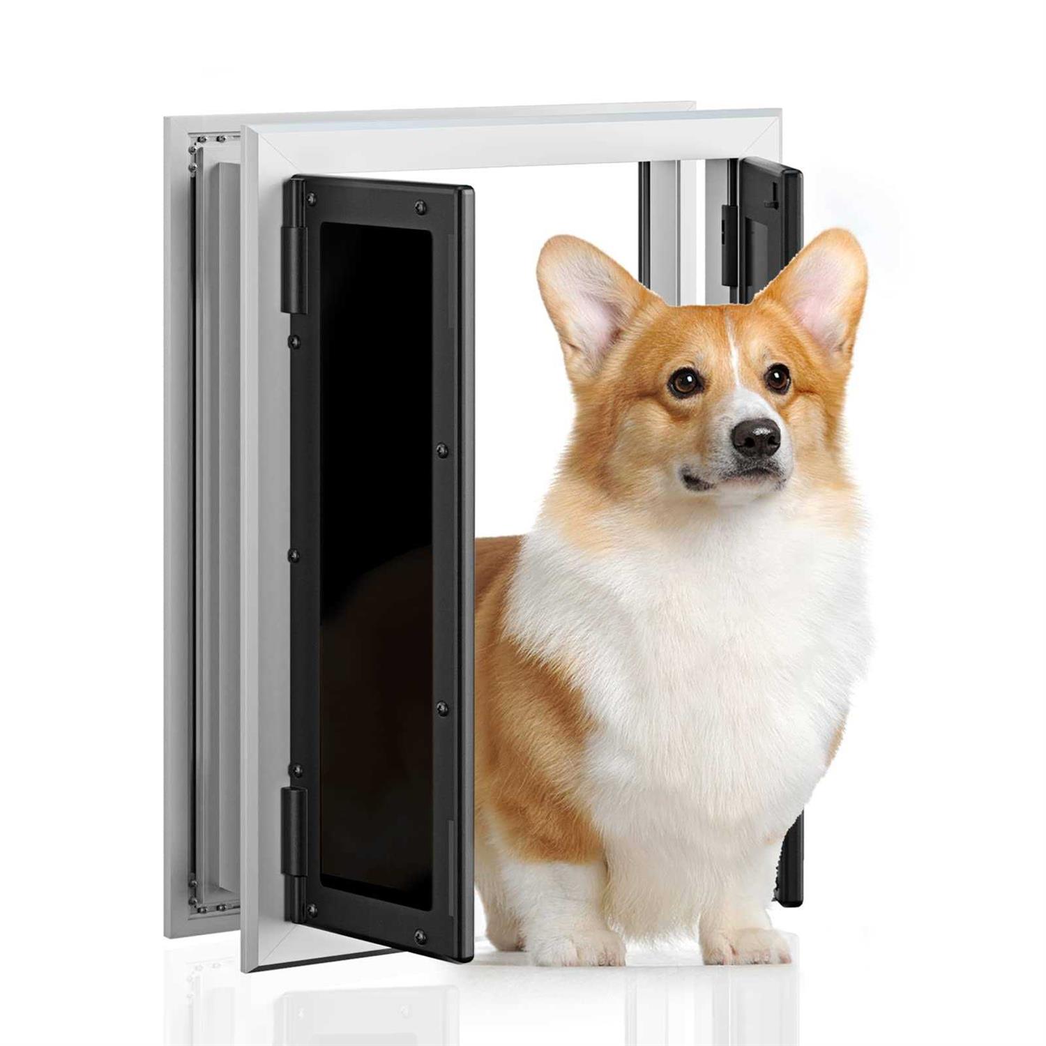 Premium Dog Door Petouch Aluminum Pet Door with Double Panels