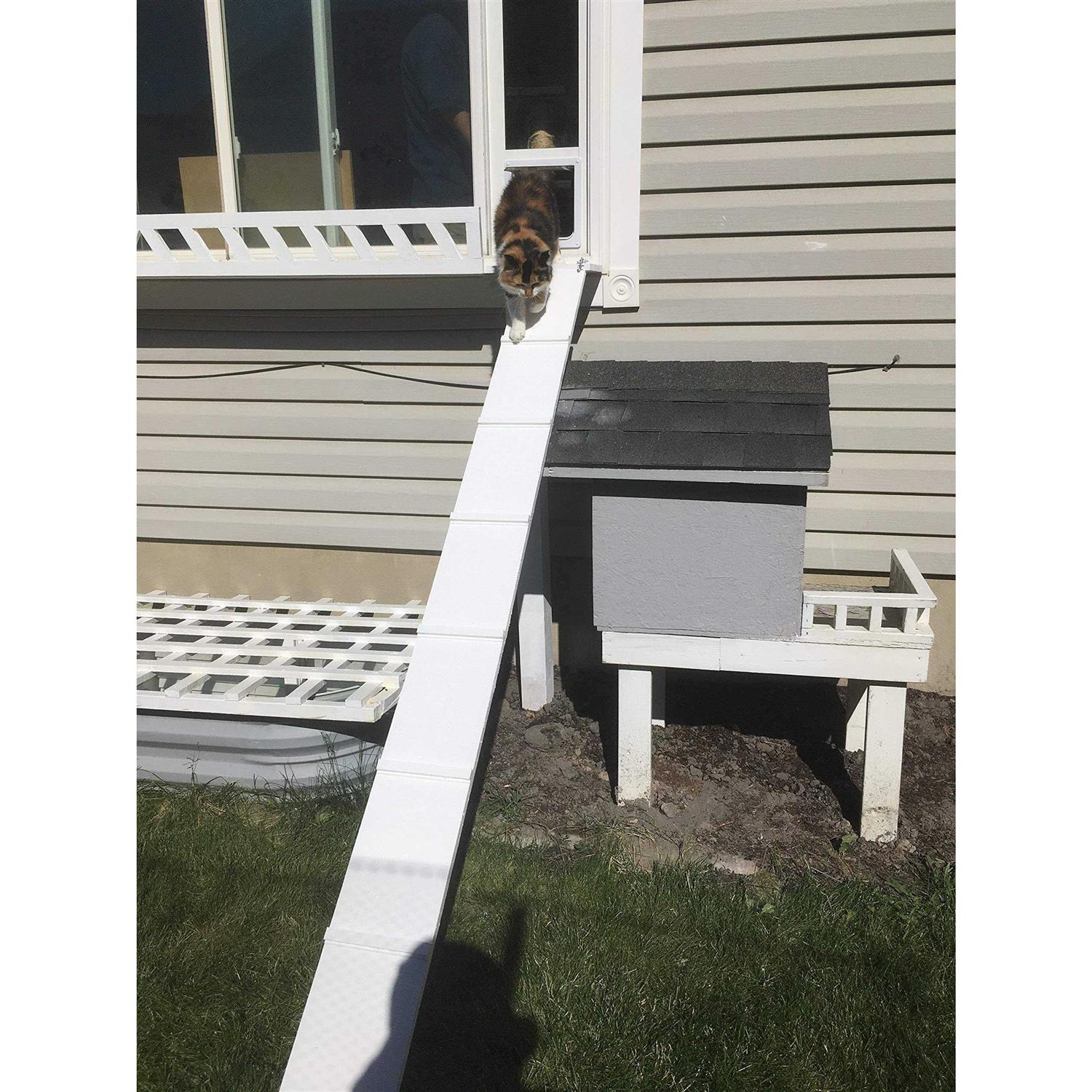 Alternative view of Whiskers and Windows cat Door for Horizontal Sliding Windows Great for Cats