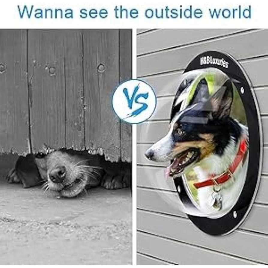 Alternative view of H&b Luxuries Durable Acrylic Dome Dog Window for Fence to View Outside for Satisfying Curious Pets