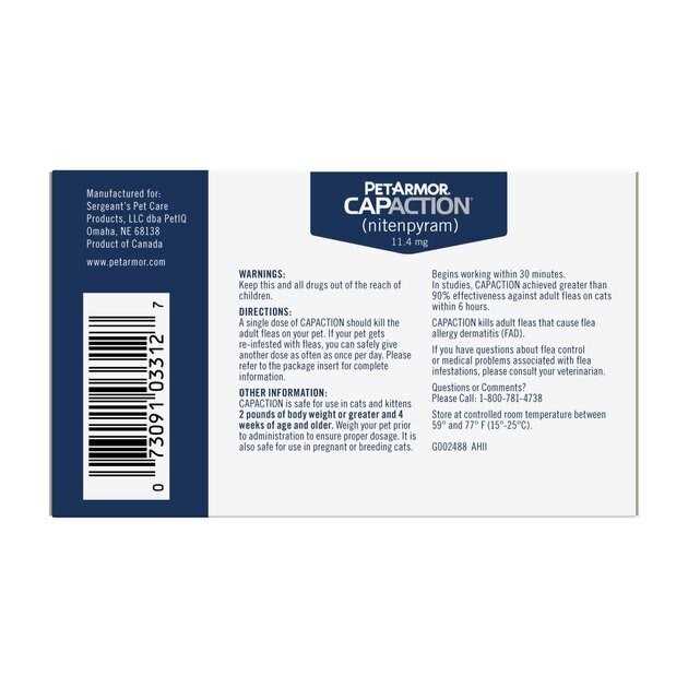 Alternative view of CapAction Fast Acting Oral Flea Treatment for Cats