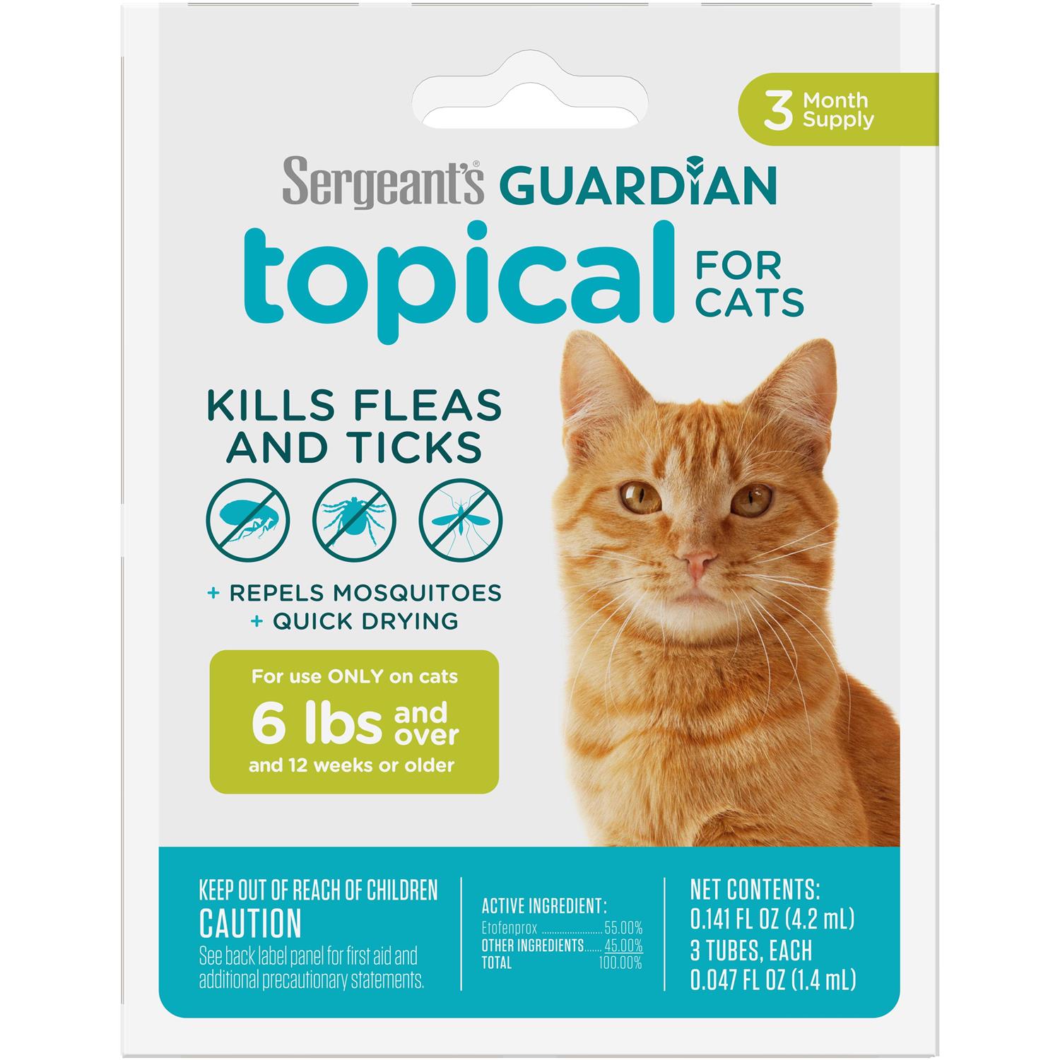 Sergeants Sergeant's Guardian Flea and Tick Topical for Cats