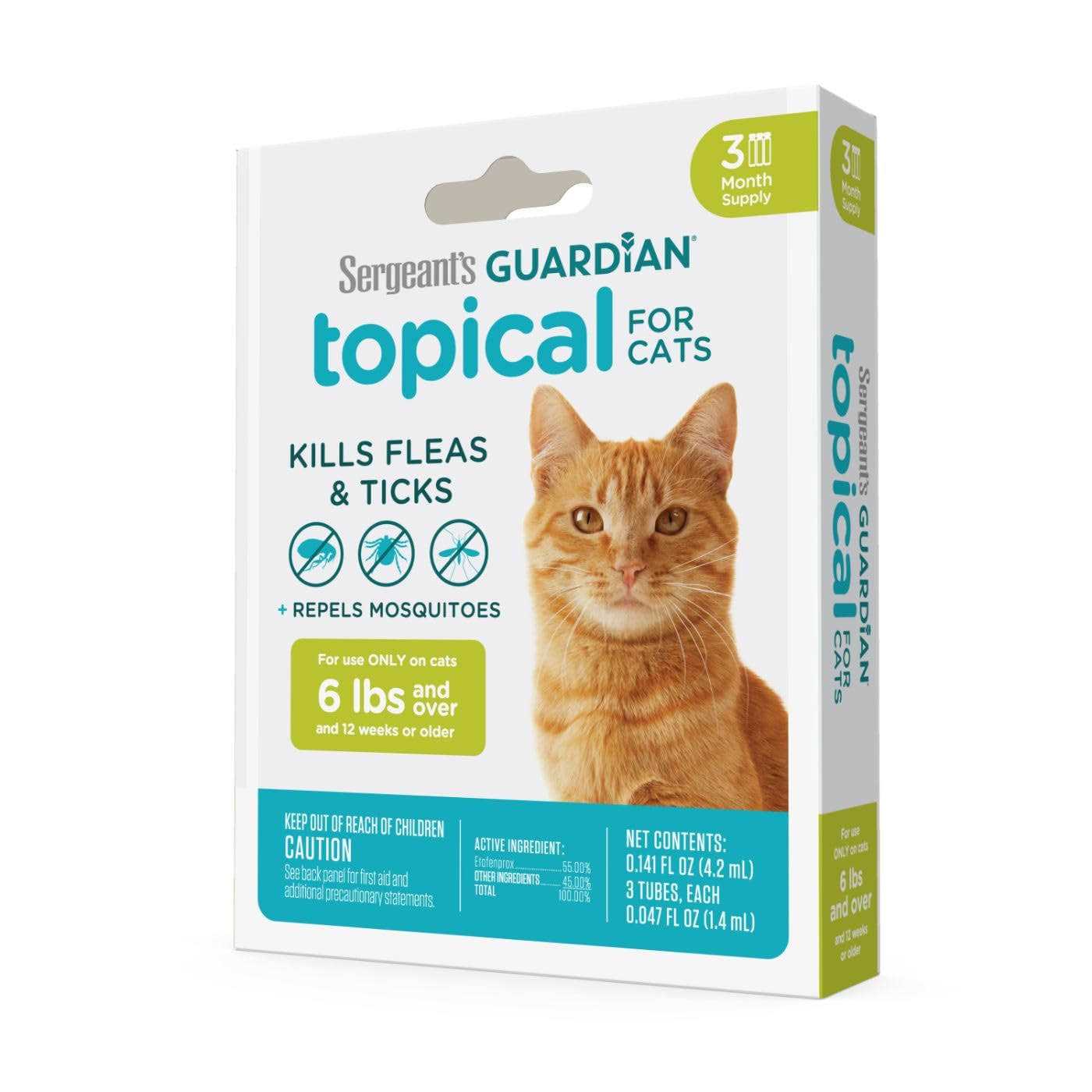 Alternative view of Sergeants Sergeant's Guardian Flea and Tick Topical for Cats