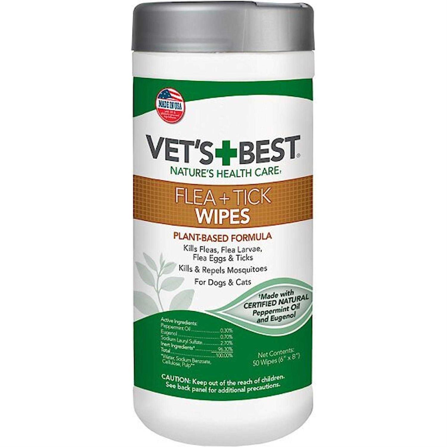 Vet's Best Flea and Tick Wipes for Dogs & Cats