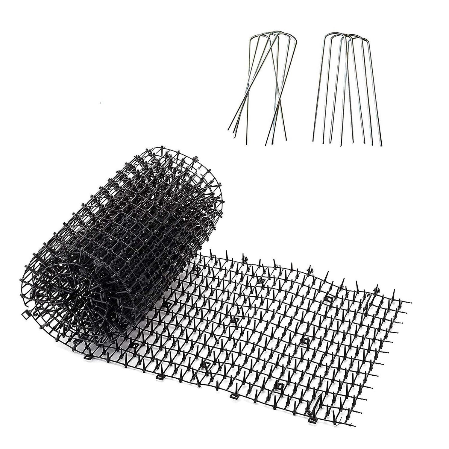 Homarden Outdoor Training Mat for Cats Cat Scat Mat Indoor and Outdoor Cat Spikes with 12 Garden Staples to Keep of Dog Off Couch and Keep