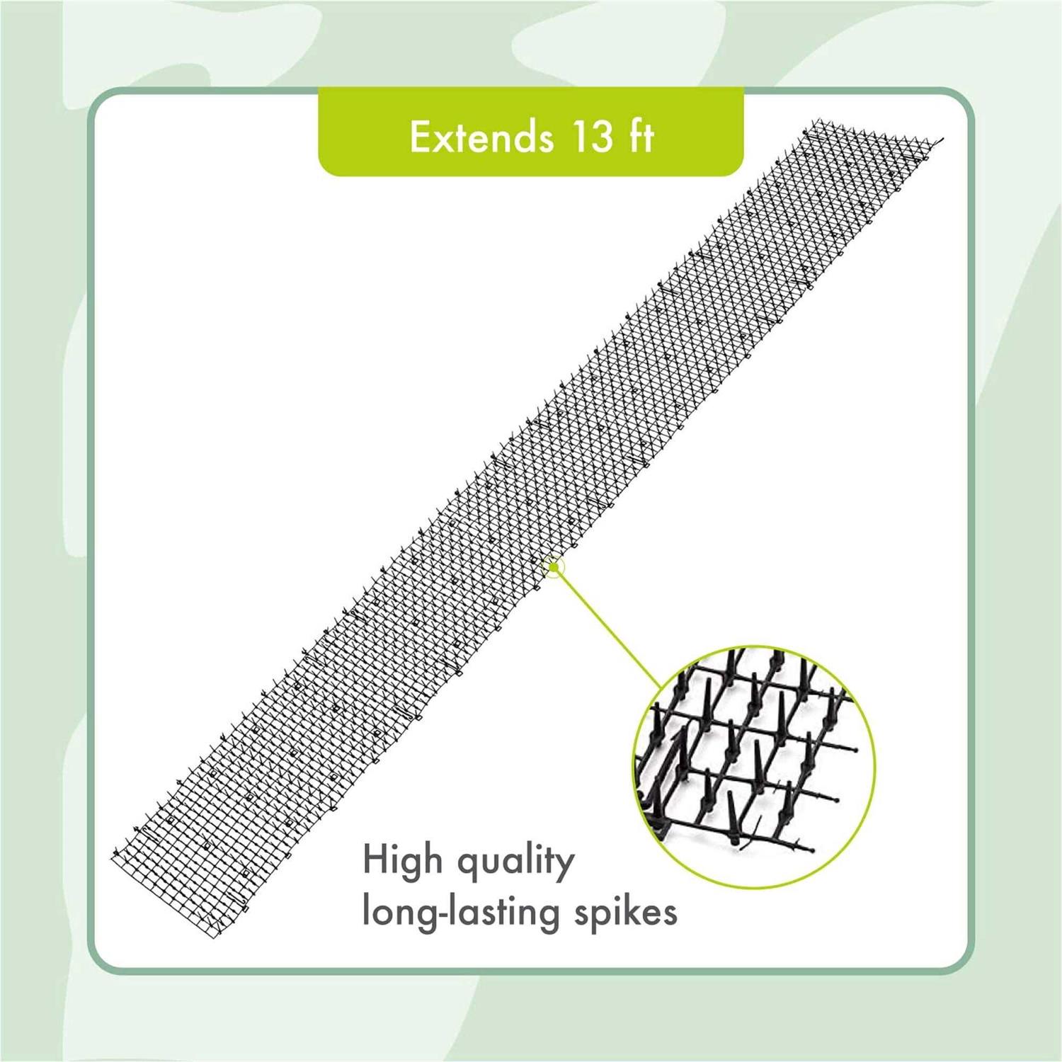 Alternative view of Homarden Outdoor Training Mat for Cats Cat Scat Mat Indoor and Outdoor Cat Spikes with 12 Garden Staples to Keep of Dog Off Couch and Keep