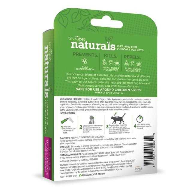 Alternative view of TevraPet Naturals Flea & Tick Topicals for Cats