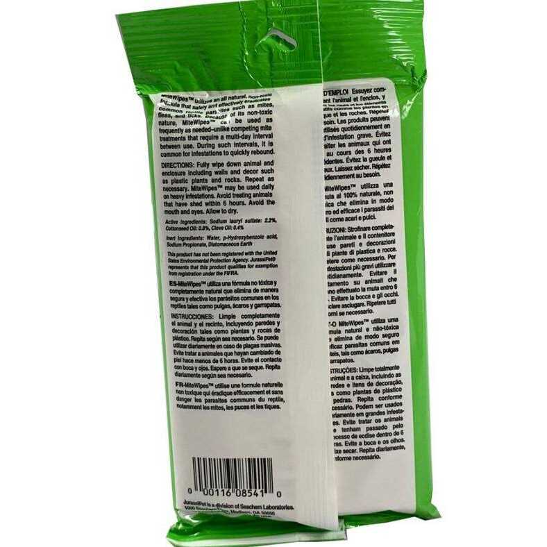 Alternative view of Jurassipet MiteWipes Mite Flea and Tick Control 26 Wipes