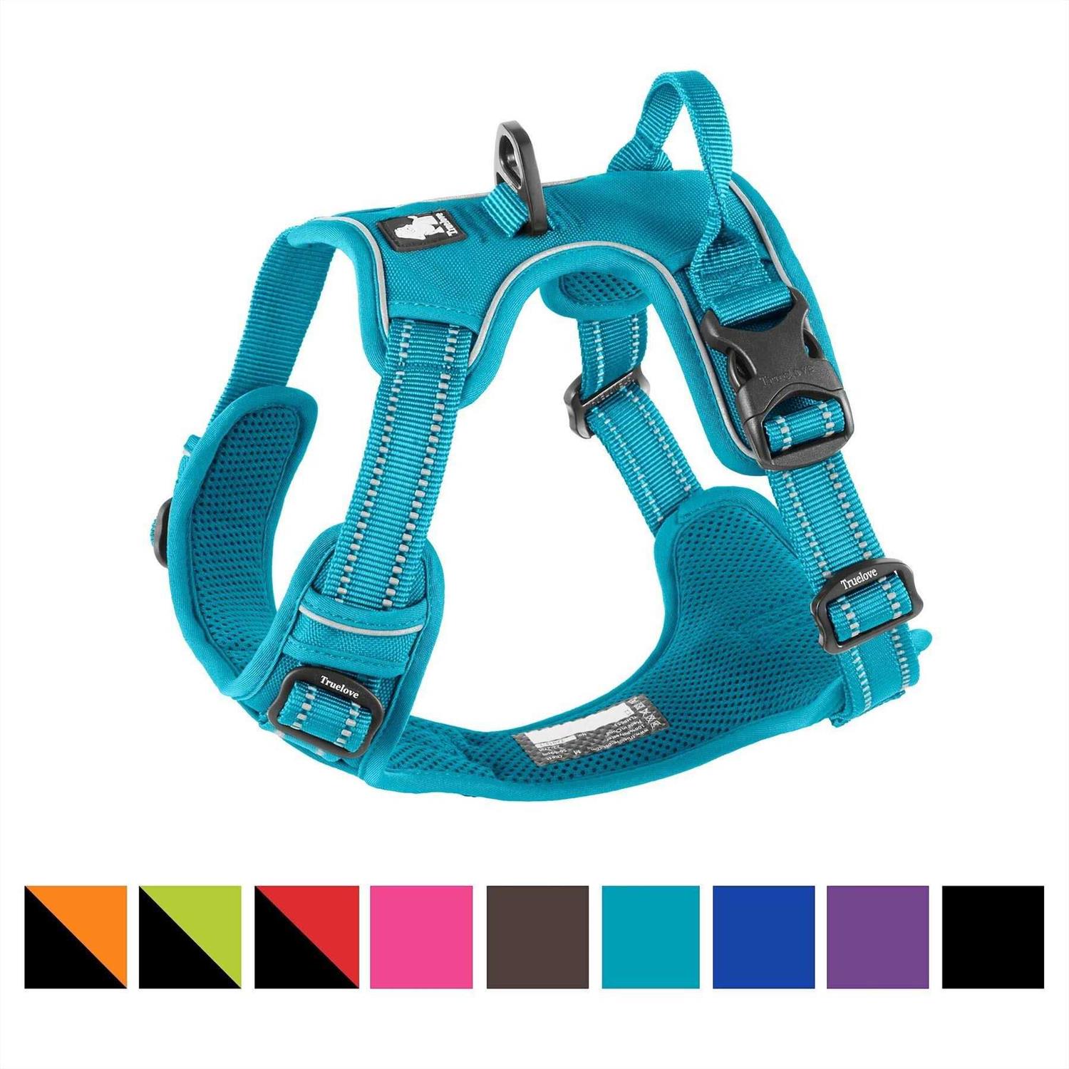 Chai's Choice Premium Outdoor Adventure Dog Harness 3M Reflective Vest Leash Matching Leash