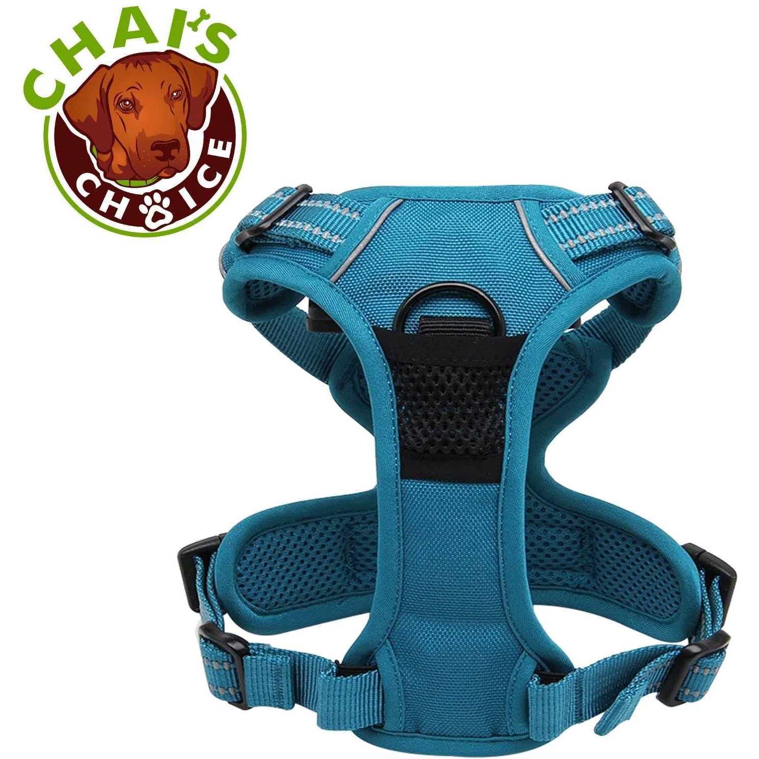 Alternative view of Chai's Choice Premium Outdoor Adventure Dog Harness 3M Reflective Vest Leash Matching Leash