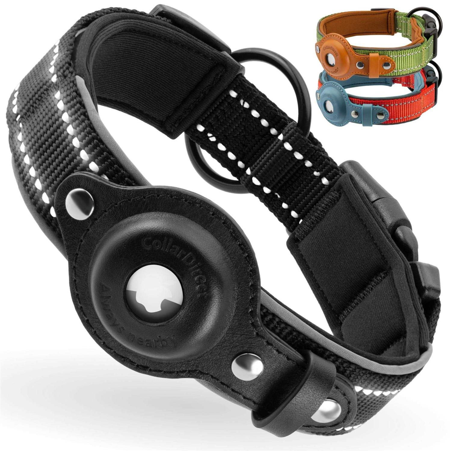 Airtag Dog Collar, CollarDirect, Reflective Dog Collar for Apple Air Tag for Large, Medium, and Small Dogs