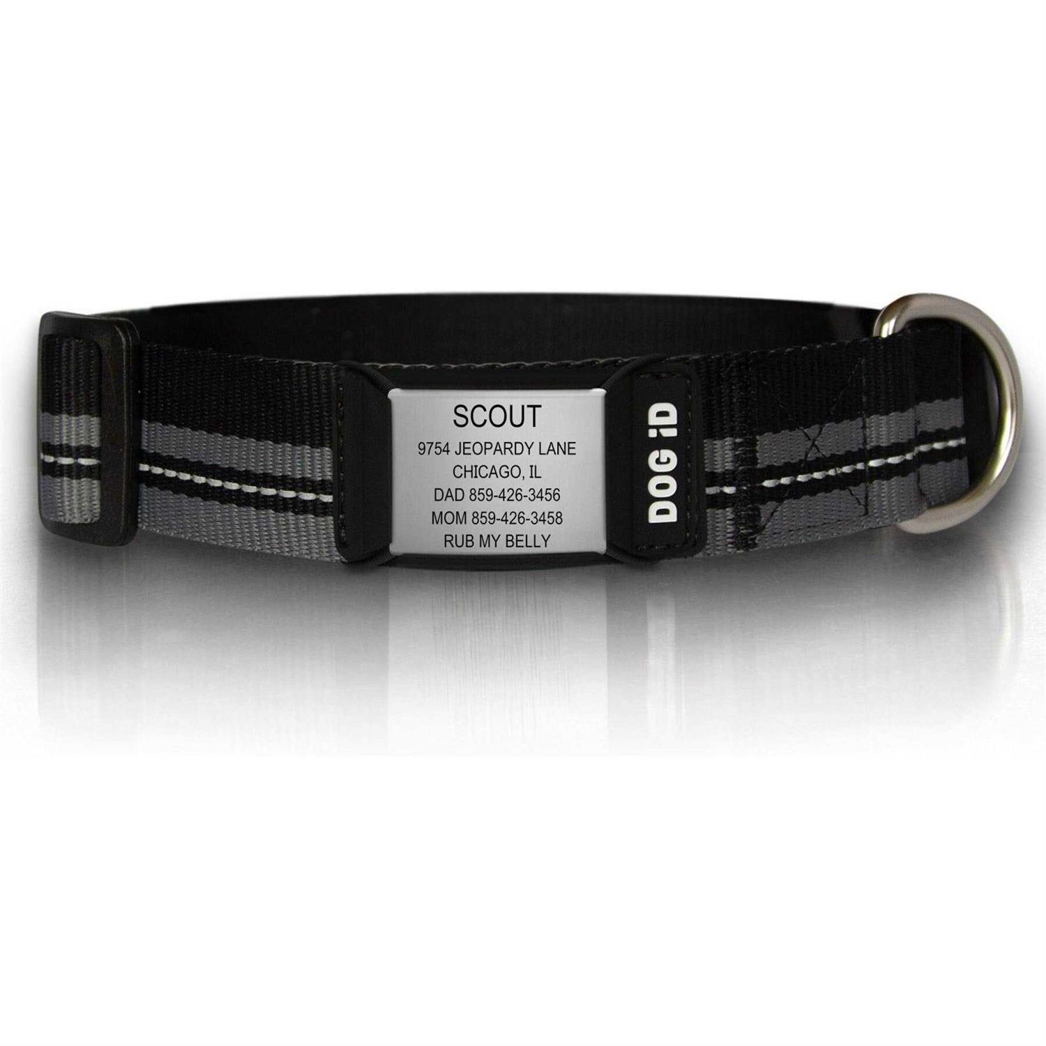 Road ID The Rock Solid Personalized ID Tag Dog Collar