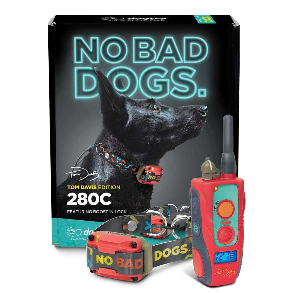 Dogtra Tom Davis 280C Remote Dog Training E-Collar Featuring Boost N' Bungee Waterproof 127-Level 1/2-Mile Range