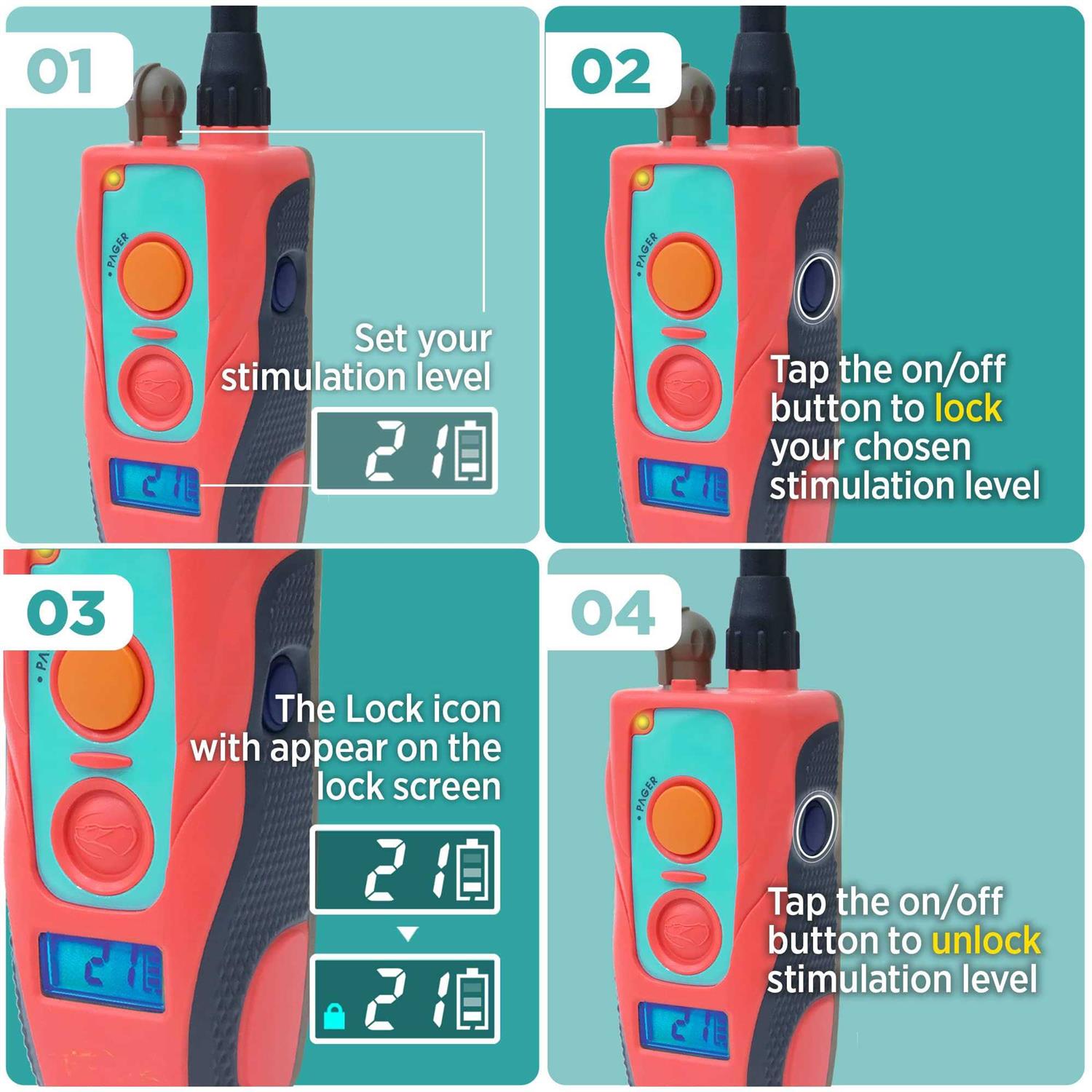 Alternative view of Dogtra Tom Davis 280C Remote Dog Training E-Collar Featuring Boost N' Bungee Waterproof 127-Level 1/2-Mile Range