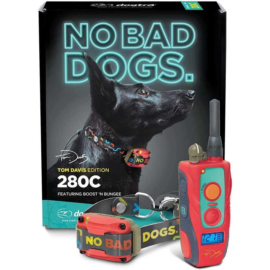 Dogtra Tom Davis 280C Remote Dog Training E-Collar Featuring Boost N' Bungee Waterproof 127-Level 1/2-Mile Range