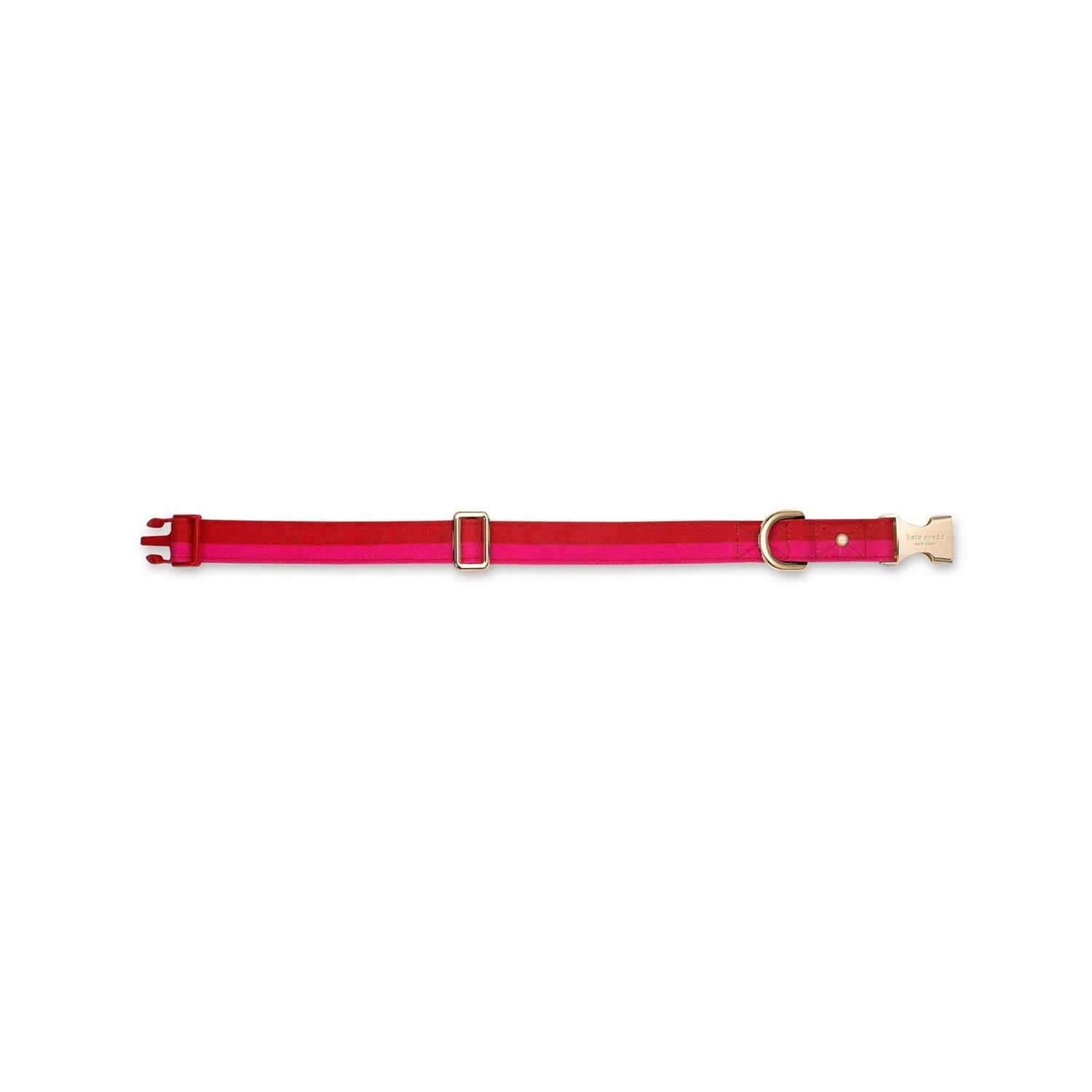 Alternative view of Kate Spade New York Red/Pink Colorblock Dog Collar